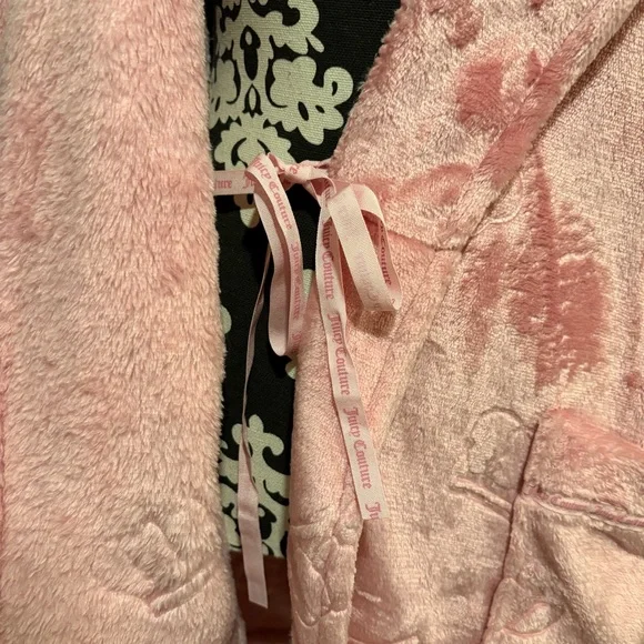 NEW Pink Juicy Couture Logo Pink Robe NWOT Velour Large/X-large XL - Picture 9 of 13